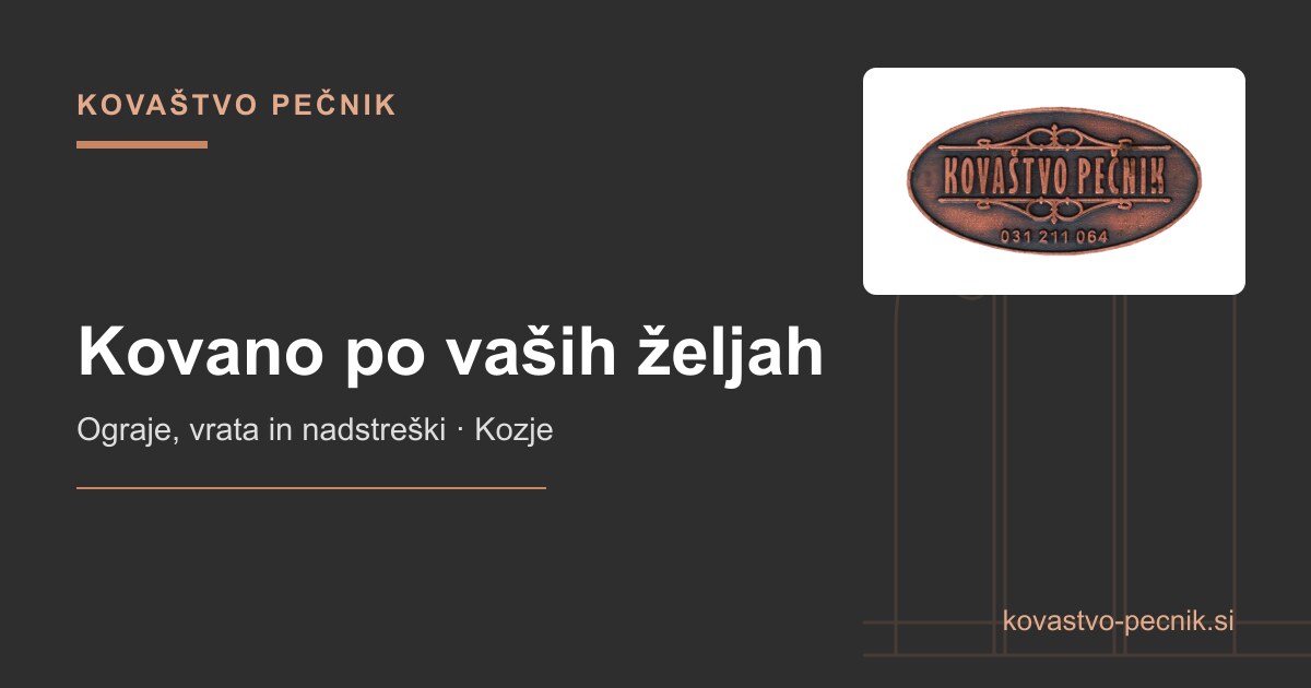Umetno kovaštvo, Vladimir Pečnik s.p.