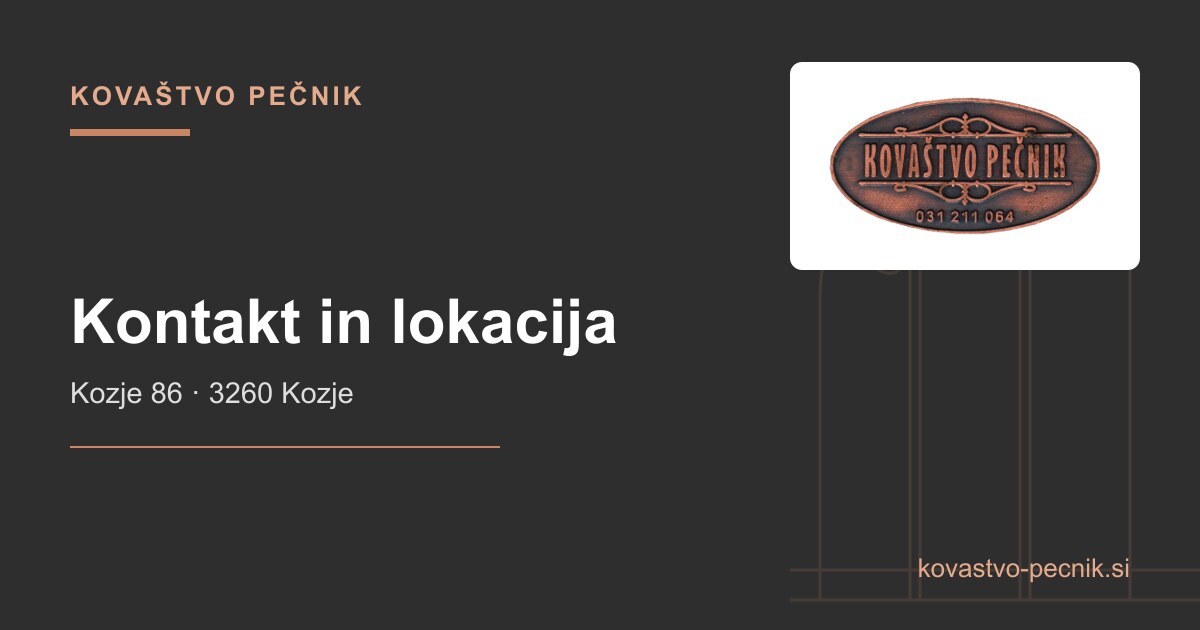 Kontakt in lokacija